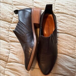 Lucky Brand Black Leather Ankle Booties